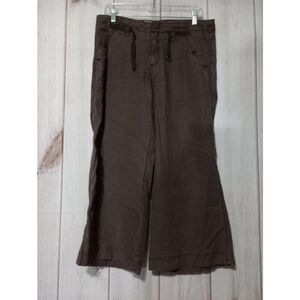 Pilcro‎ and the Letterpress Brown Linen Blend Pants Size 27